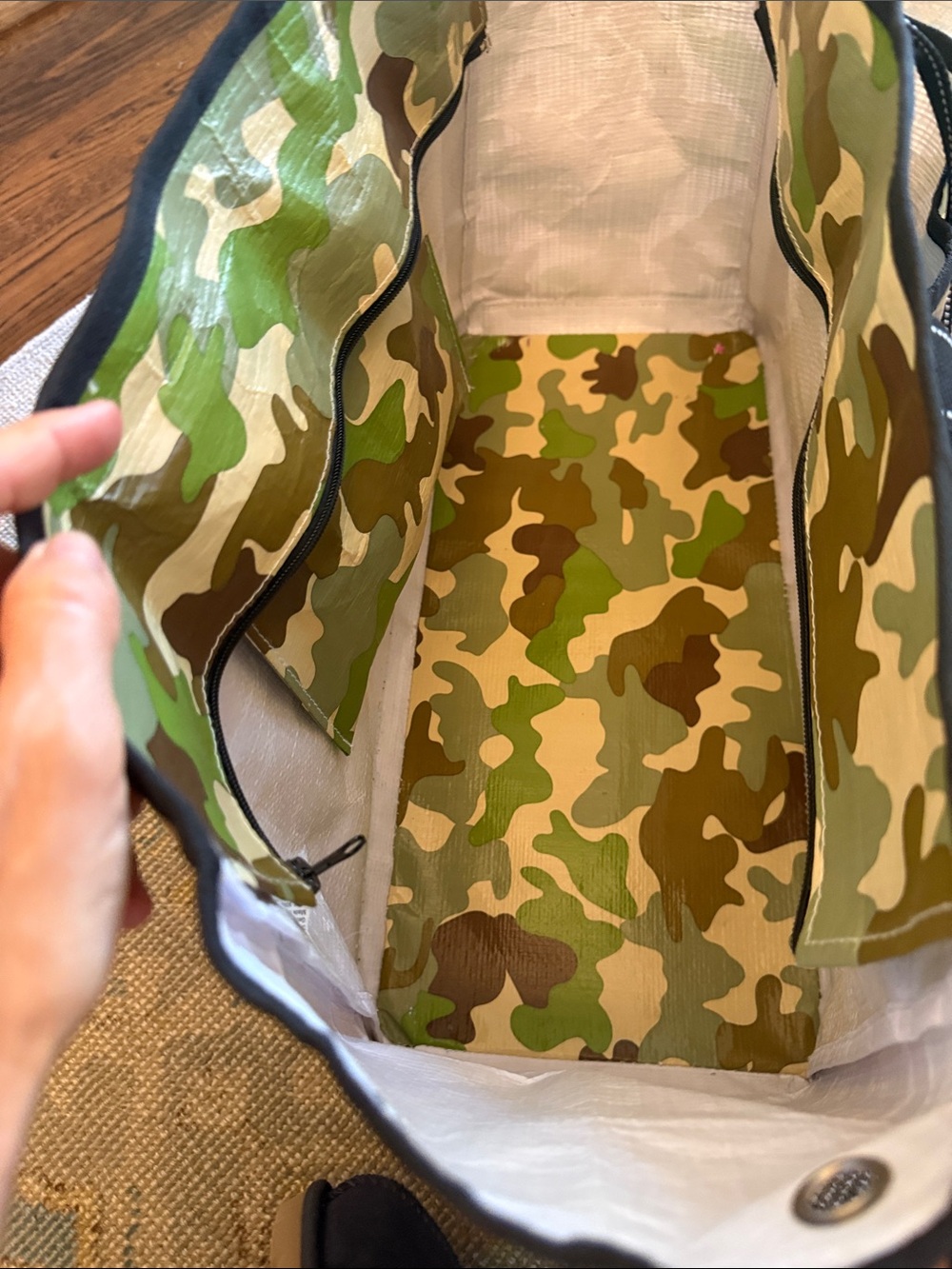 SCOUT Camo Duffel Tote in Green and Brown - Picture 2 of 10